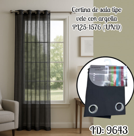Cortina de sala con ojales PL25-1576 (UND)